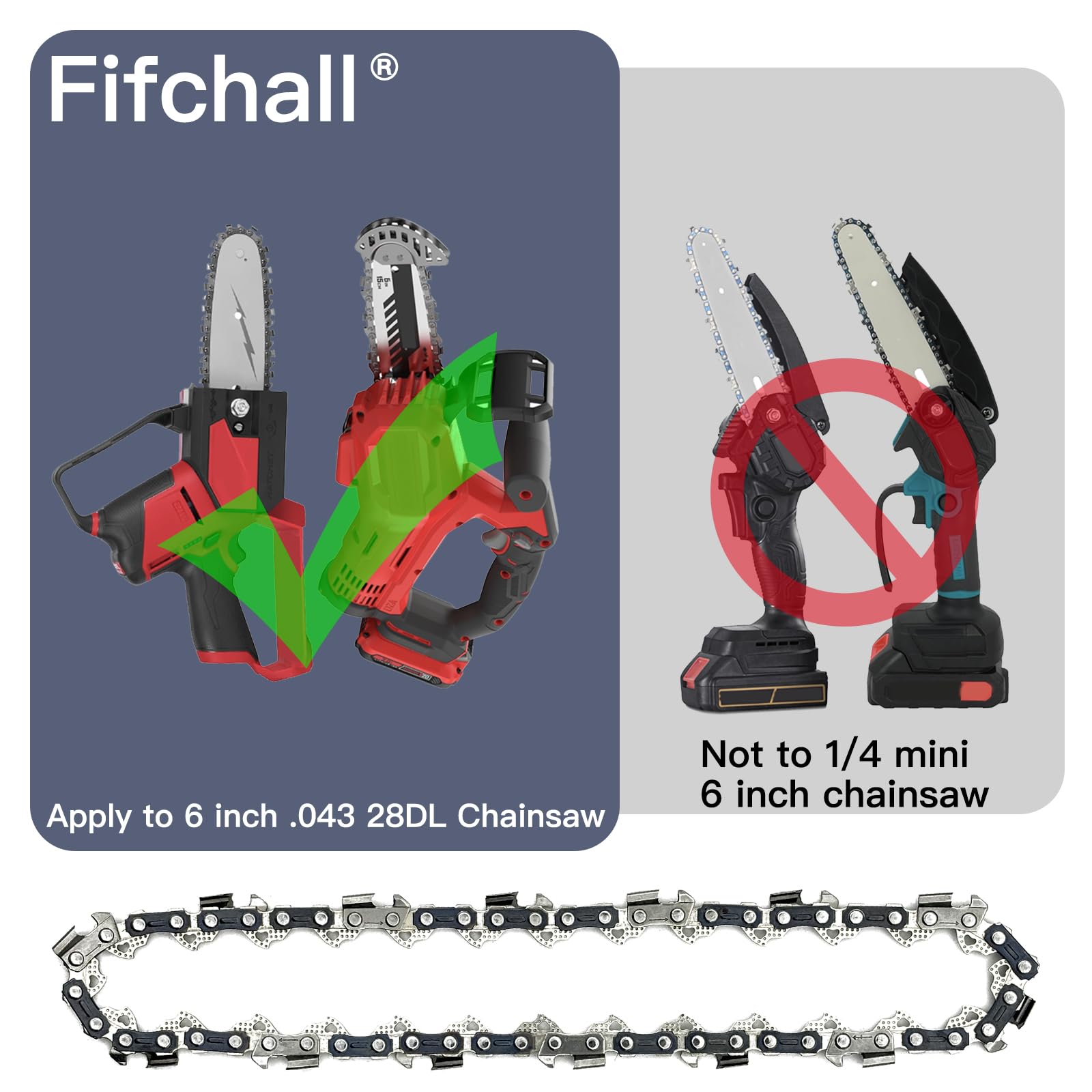 Amazon.com: 6 Inch Chainsaw Chain 3/8